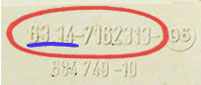 bmw part numbers